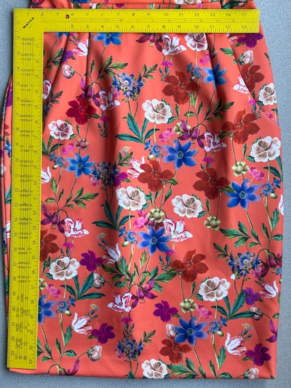 Calvin Klein Coral Floral Scuba Sleeveless V-Neck Midi Sheath Dress 8 - Picture 8 of 9
